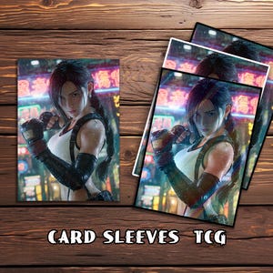 Mtg Card Sleeves,Final Fantasy Tifa’s Fighting Pose Card Sleeves, TCG Card Sleeve Protector, Top Quality Magic Sleeves，MTG gamer gift