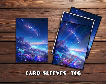 Card Sleeves, TCG Card Sleeve, Custom Card Sleeves, Magic Card Sleeve, Gifts for Gamers,Magical Coastal Night Sky