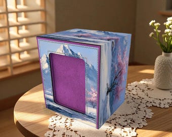 Caja de mazos Riftbound para TCG, EDH y Commander: Cerezos Escarchados, con capacidad para más de 100 cartas