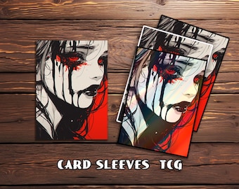 Card Sleeves, TCG Card Sleeve, Custom Card Sleeves, Magic Card Sleeve, Gifts for Gamers,Dark - styled Weeping Figure