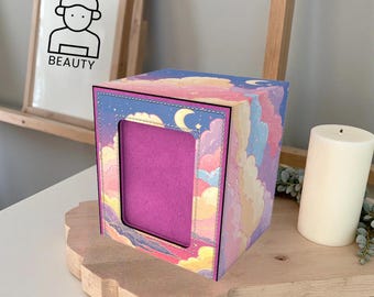 Riftbound Deck Box for TCG, EDH, Commander – Pastel Sky Night Design, Holds 100+ Cards
