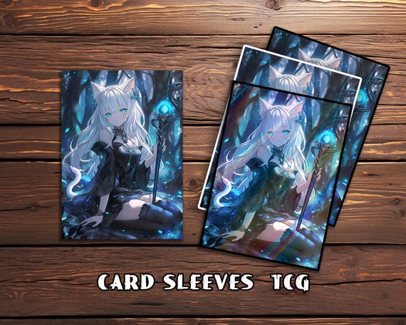 Magical Cat - Girl in Forest Card Sleeves, TCG Card Sleeve Protector, Top  Quality Magic SleevesGifts for GamersMTG gamer gift