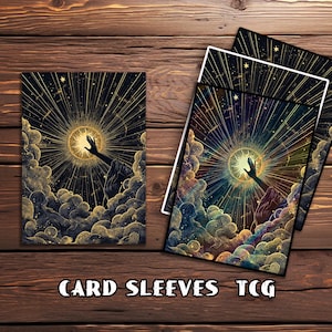Mtg Card Sleeves, Celestial Sunburst Art Card Sleeves, Top Quality & Detailed TCG Sleeves, Magic: The Gathering Accessories