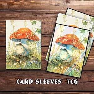 Pochettes pour cartes, Pochettes pour cartes TCG, Pochettes pour cartes personnalisées, Pochettes pour cartes magiques, Cadeaux pour gamers, Grenouille sous le champignon