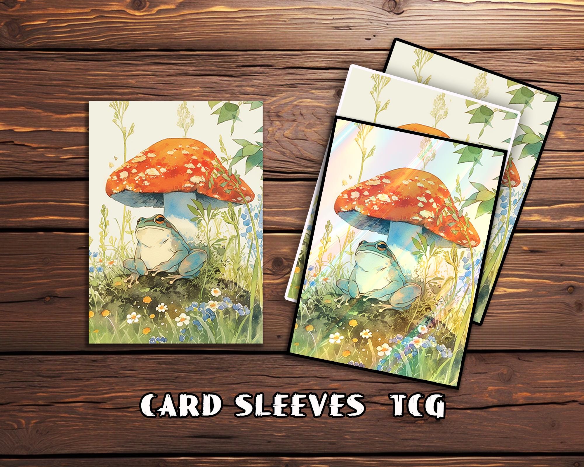 Card Sleeves, TCG Card Sleeve, Custom Card Sleeves, Magic Card Sleeve,  Gifts for Gamers,frog Under the Mushroom - Etsy