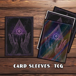 Mtg Card Sleeves, Occult Triangle Eye Card Sleeves, Top Quality & Detailed TCG Sleeves, Magic: The Gathering Accessories