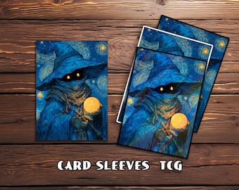 starry night card sleeves Realm Guard 100ct Matte TCG/MTG Art (Starry Black Lotus) : Toys & Games matte back MTG Card Sleeves: Starry Night