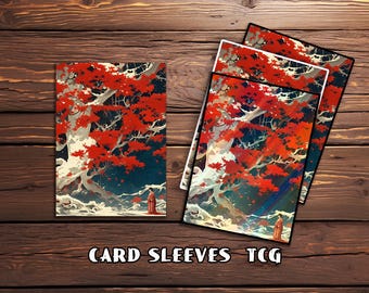 Japanese Maple Ukiyo Card Sleeves, TCG Card Sleeve Protector, Top Quality  Magic SleevesGifts for GamersMTG gamer gift
