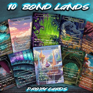 10x Pixel Style Bond Lands Pack, enthält 10 einzigartige Custom Lands, hochwertige Länder
