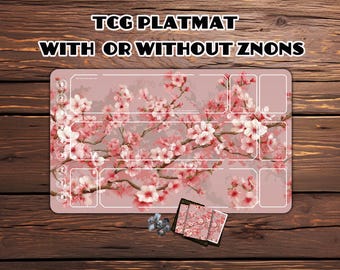 Riftbound playmat, Magic the Gathering TCG - 24" x 14"，Whimsical Cherry Blossom,riftbound sleeve