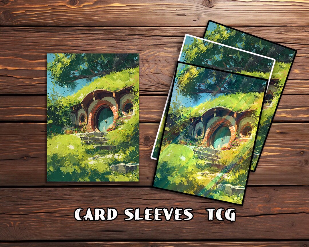 Whimsical Hobbit House MTG Card Sleeves, Cozy Fantasy Cottage Under ...