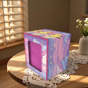 Cute Ducks’ Dreamy Evening Deck Box Mat - Premium Storage for TCG, EDH, Commander, Dice & Counters