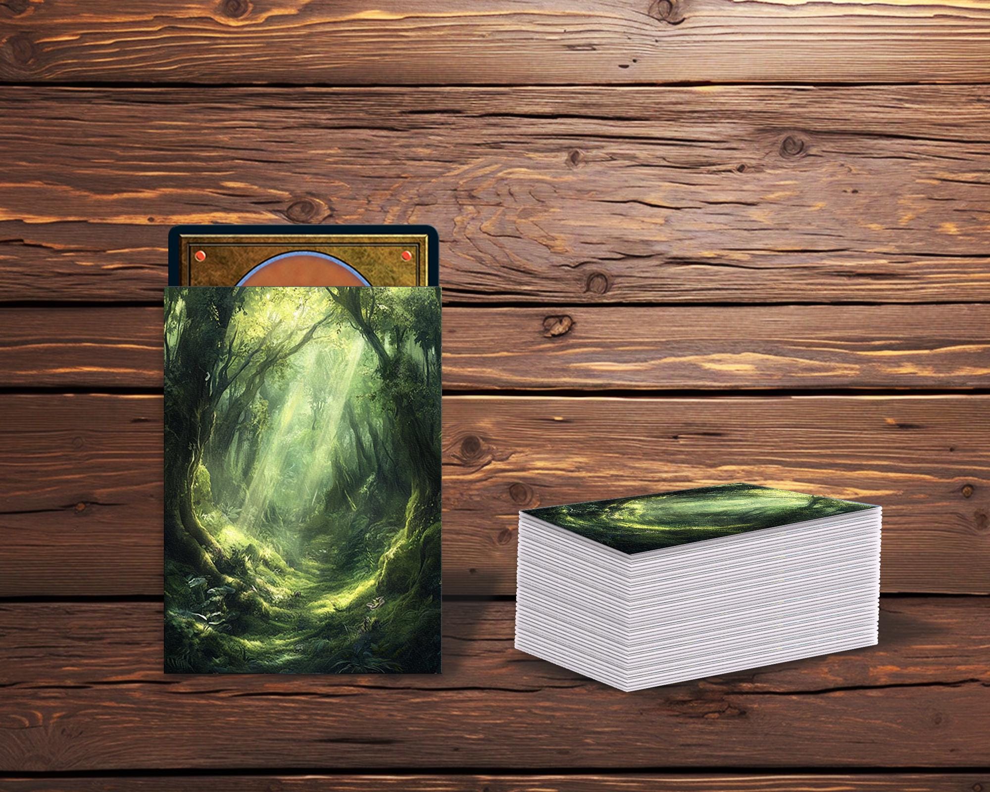 Green/blue Riftbound Background Riftbound Card Sleeves: TCG Magic MTG Gamer Gift,green Forest Trai - Etsy