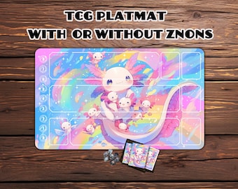TCG Playmat | Cherry Blossom Axolotl Playmat | 24"x14" | MTG Playmat |  Custom Playmat - Etsy UK