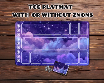 Gaming Mat with Zones Option，TCG - Custom Playmat,custom play mat,Starry Night Sky,Magic the gathering，