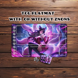 Riftbound Mystic Ahri playmat, Magic the Gathering TCG - 24&quot; x 14&quot;，riftbound sleeve