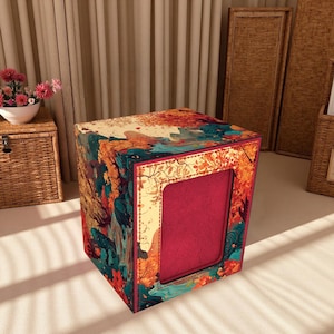 Oriental Autumn Landscape Deck Box - Premium Storage for TCG, EDH, Commander, Dice & Counters