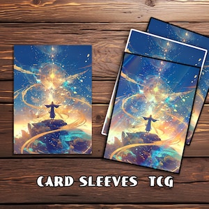 Bustine protettive per carte, Bustine protettive per carte TCG, Bustine protettive personalizzate, Bustine protettive per carte magiche, Regali per giocatori, Figura misteriosa prima dell'Astrolabio splendente