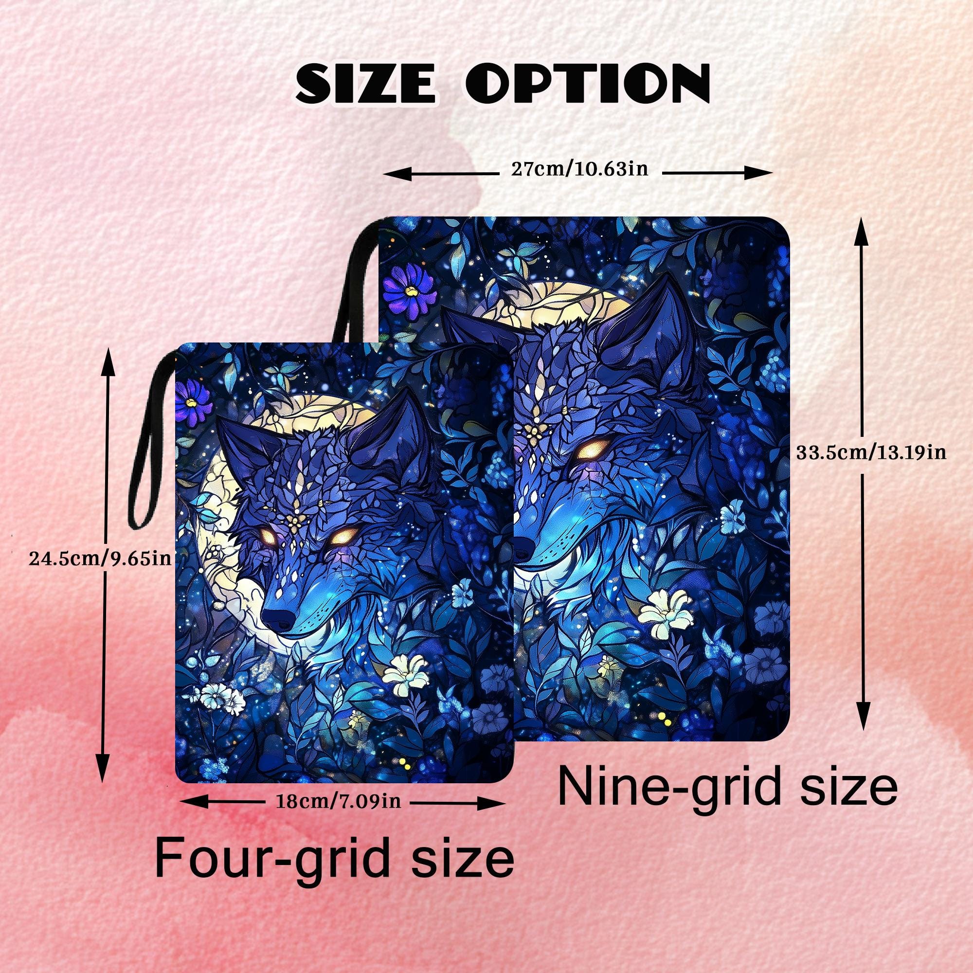 4/9 Pocket Card Binder for Riftbound,mtg Pokémon,stained - Glass Wolf ...