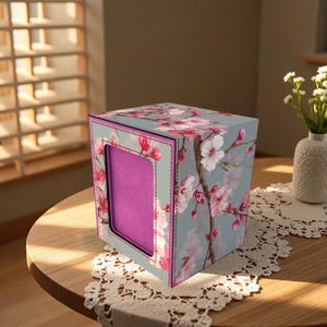 Cherry Blossom Chinese Deck Box - Premium Storage for TCG, EDH, Commander, Dice & Counters
