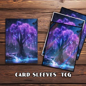 Mtg Card Sleeves,Fantasy Willow Night Card Sleeves, TCG Card Sleeve Protector, Top Quality Magic Sleeves，Gifts for Gamers，MTG gamer gift