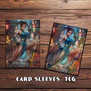 MTG-kortfodral, Cyberpunk Chun-Li-kortfodral, Street Fighter, TCG-kortfodralskydd, presenter för spelare, MTG-gamerpresent
