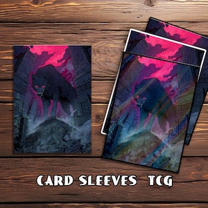 Fundas para cartas "Rana en un campo de tulipanes", fundas para cartas TCG, fundas personalizadas, fundas para cartas mágicas, regalos para gamers, fundas para juegos de cartas