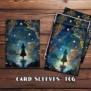 Card Sleeves, TCG Card Sleeve, Custom Card Sleeves, Magic Card Sleeve, Gifts for Gamers,Gilded Nightscape