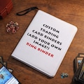 Custom Ring Card Binder Album, Zippered PU Leather, Refillable Pages, Full Art Print, Holds 400\/900 Cards, MTG Pok\u00e9mon product logo