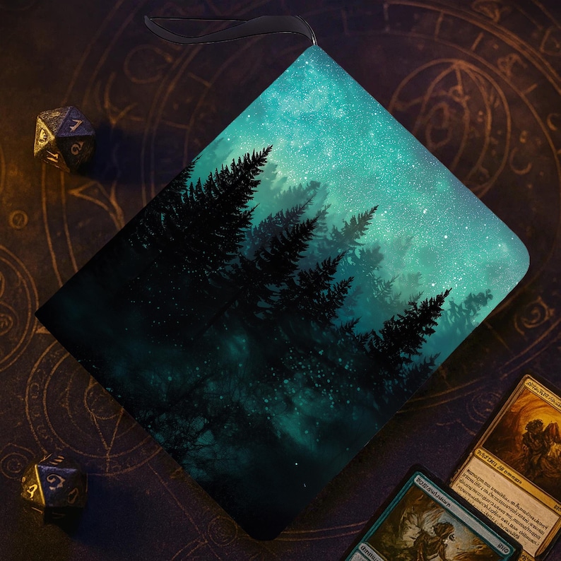 4/9 Pocket Card Binder for Riftbound,mtg TCG Pokémon，starry Forest ...