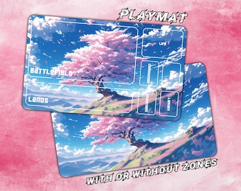 Whispers of Spring Sky Gaming Playmat: TCG Desk Mat - 24" x 14",MTG Playmat, Trading Card Game playmat, Gifts for Gamers