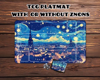 Vincent Van Gogh Platmat MTG Playmat Starry Night Playmat 14x24