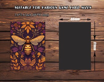 Card Sleeves, TCG Card Sleeve, Custom Card Sleeves, Magic Card Sleeve,  Gifts for Gamers,gilded Bee in Purple Floral Realm - Etsy