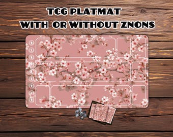 Riftbound playmat, Magic the Gathering TCG - 24" x 14"，Elegant Sakura Branch,riftbound sleeve