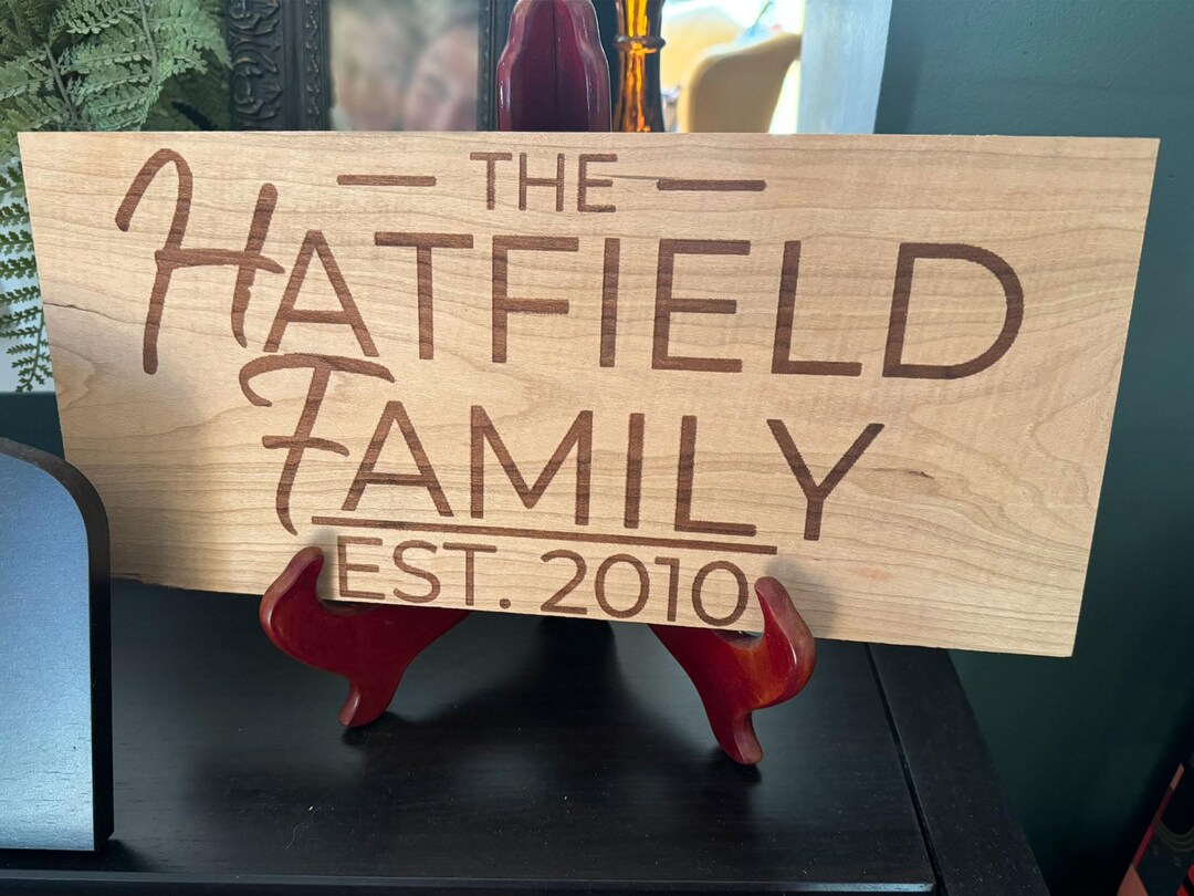 Personalized Hardwood Family Name Sign | Handmade, Housewarming Gift - Etsy