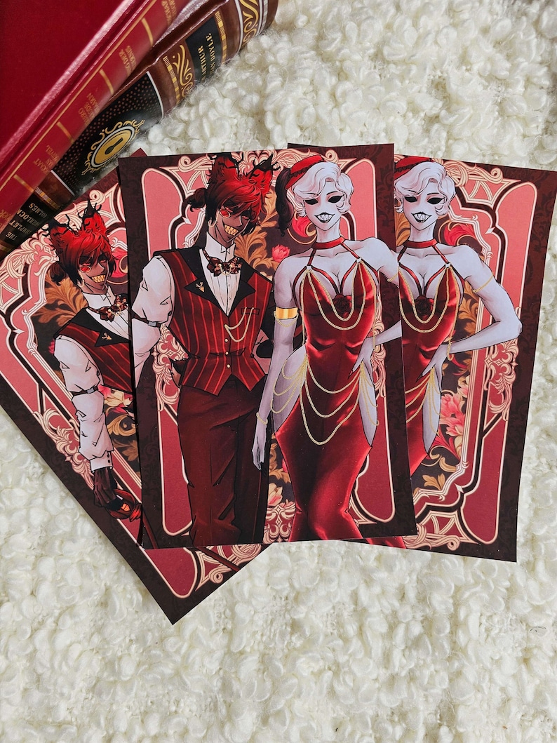 Hazbin Hotel Alastor And Rosie In Formal Wear Art Print Etsy