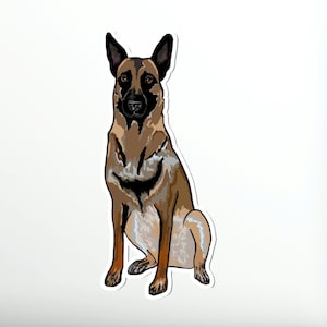 Waterproof Belgian Malinois Sticker Vinyl Decal Dog Lover Gift Belgian Shepherd Dog mom Belgian Mom Shepard Car Decal Vinyl