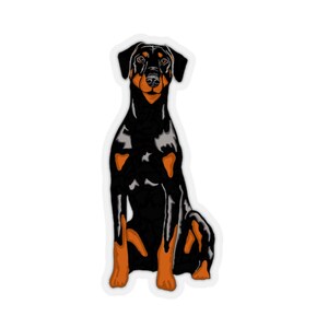 Doberman pegatina ilustración original vinilo calcomanía perro mamá mamá regalos para los amantes de los perros planificador pegatinas perro personalizado Doberman Pinscher