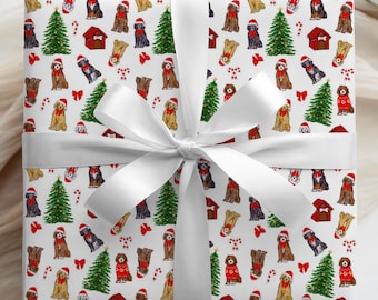 My Doodle Christmas Gift Wrapping Paper Goldendoodle Labradoodle Colorful Doodle Mom Dog Mom Birthday Gift Wrap Custom Wrapping Paper