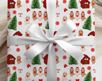 My Cavapoo Dog Christmas Gift  Wrapping Paper Colorful Cavapoo Mom Dog Mom Anniversary Birthday Gift Wrap Custom Wrapping Paper