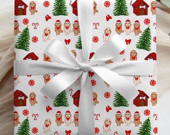 My Cavapoo Christmas Gift  Wrapping Paper Colorful Cavapoo Mom Dog Mom Anniversary Birthday Gift Wrap Custom Wrapping Paper