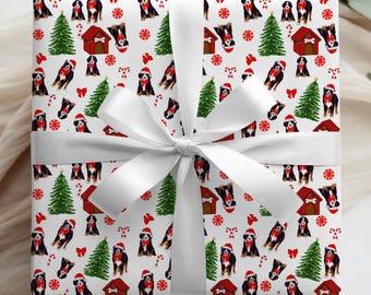 My Bernese Mountain Dog Christmas Gift  Wrapping Paper Colorful Berner Mom Dog Mom Anniversary Birthday Gift Wrap Custom Wrapping Paper