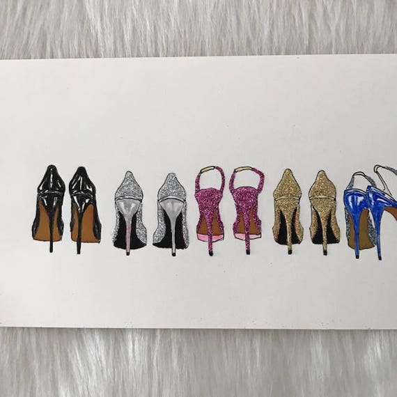 Whats in Your Closet High Heel Shoes Wedding Showers Gifts Fashion Illustration Shoe Art Original Painting by Artist Debra Alouise No 2 closet full of high heels my collection is pretty similar