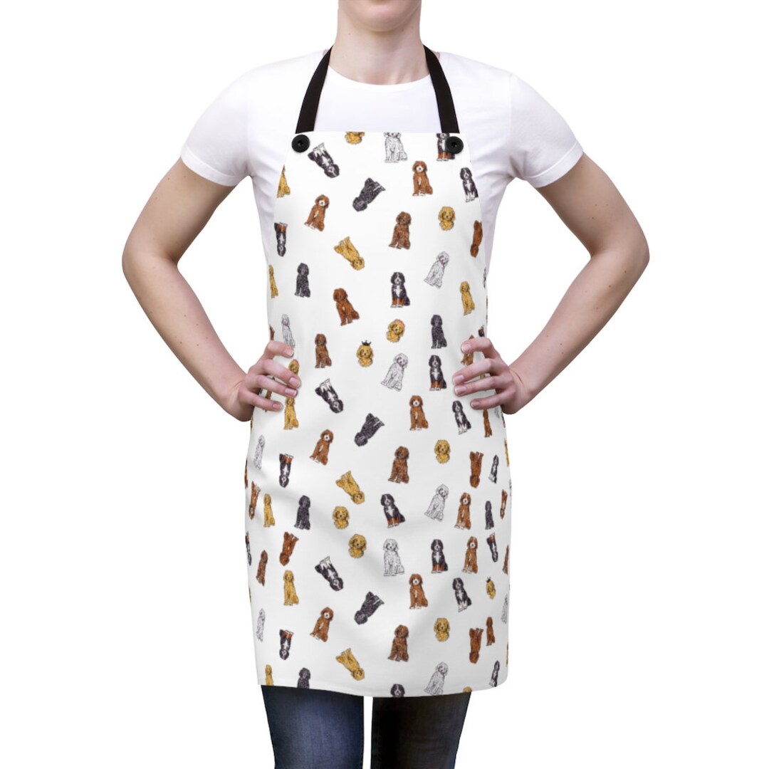 Love Doodle Apron Black White Custom Goldendoodle Bernedoodle Etsy UK
