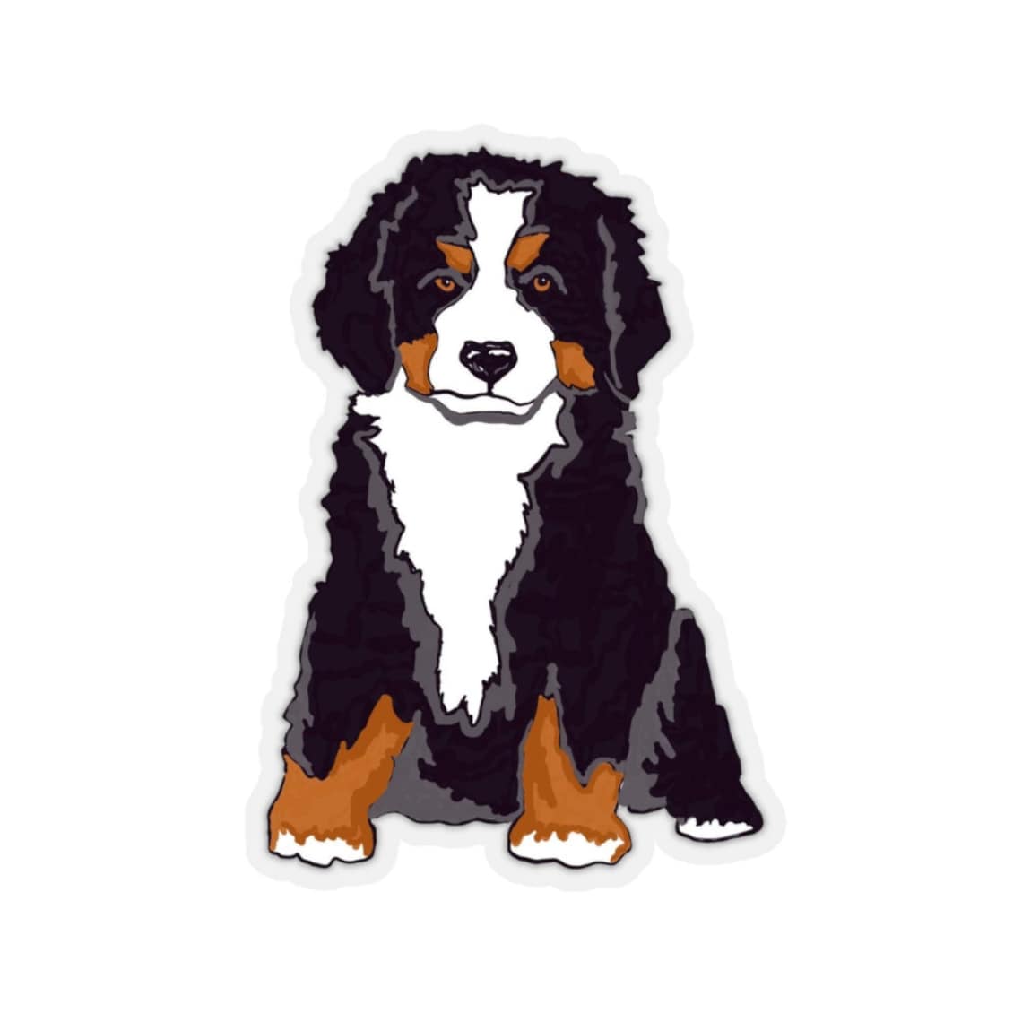 Bernese Mountain Dog Sticker Original Illustration Planner Pet | Etsy