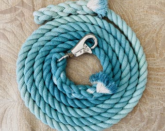 Beautiful Cotton Horse Lead Rope American Made Hand Crafted Custom Horse Lovers Gift Horse Mom Ombré Equine Equestrian Supplies Sky Blue