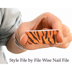 Style File Comfy Animal Pack Tiger Leopard Blue Nail Files Bridal Shower Bridesmaids Favor Manicure Birthday Mini Nailfile DIY Nail Care