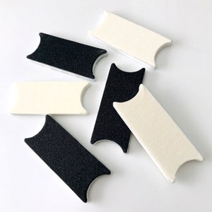 Style File Comfy Black White Nail Files Mini Nailfiles Custom Wedding Shower Favors Bridesmaid Gifts Nails Manicure Spa DIY Nail Care USA