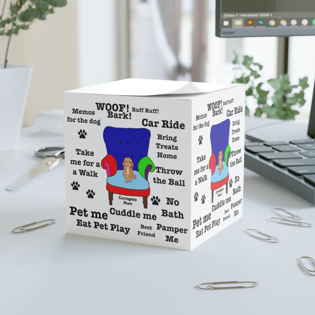 Buy Cavapoo Note Cube Sticky Notes Cavapoo Mom Gift Custom Funny Silly ...