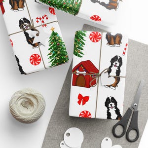AA Nuovo Bernedoodle Carta da regalo natalizia Labradoodle colorato Bernese Mountain Dog Sheepadoodle Doodle Mamma Cane Mamma Anniversario Vacanza